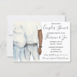Aquarell Eltern werden Coupons Baby Shower Invi Einladung