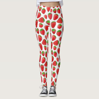Aquarell-Erdbeere Leggings