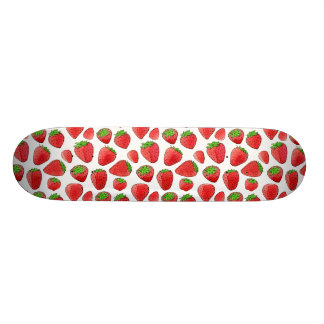 Aquarell-Erdbeere Skateboard