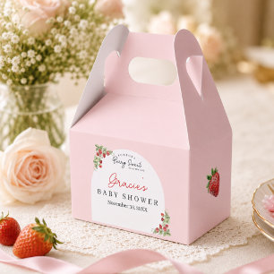 Aquarell-Erdbeere Whimsical Baby Shower Geschenkschachtel
