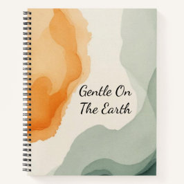 Aquarell-Erde-Palette | Abstrakter erdiger Waschga Notizbuch