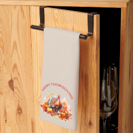 Aquarell Erntedank Türkei und Pumpkins Geschirrtuch