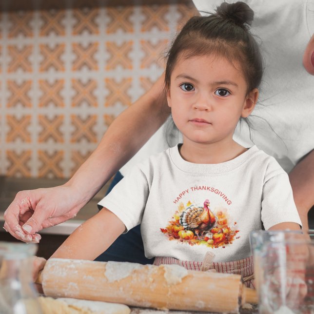 Aquarell Erntedank Türkei und Pumpkins T-Shirt (Von Creator hochgeladen)