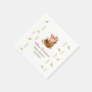 Aquarell Es ist eine Kinderwagen-Party-Kinderdusch Serviette
