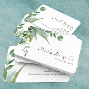 Aquarell Eucalyptus  Grünflächen Visitenkarte