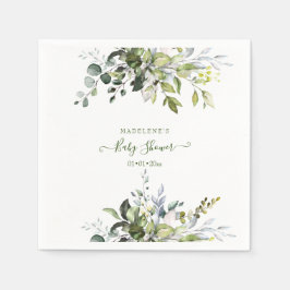 Aquarell, Eukalyptus Baby Dusche Serviette