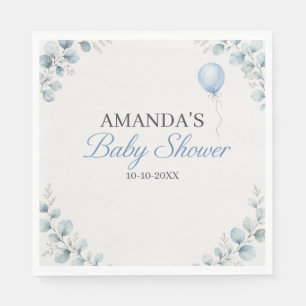 Aquarell-Eukalyptus-Baby-Party Serviette