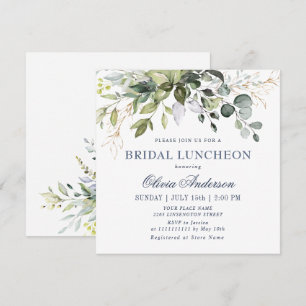Aquarell-Eukalyptus-Grün BRIDAL LUNCHEON Einladung