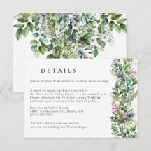 Aquarell-Eukalyptus-Grün | Hochzeitsdetails