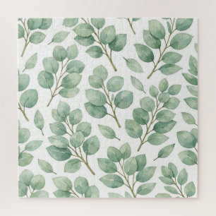 Aquarell-Eukalyptus-Grünmuster