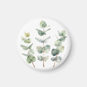 Aquarell-Eukalyptusblätter Botanik Magnet