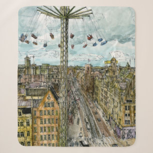 Aquarell-europäische Schwingen-Fahrt der Sherpadecke