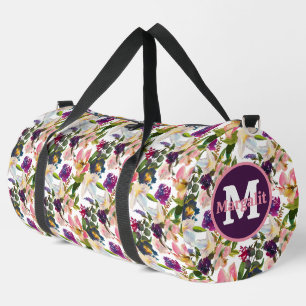 Aquarell Exotische Blumenlilien Groß Duffle Bag