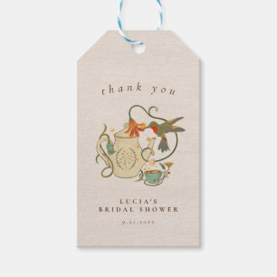 Aquarell Faecore Blumen Hochzeitsdusche Geschenkanhänger