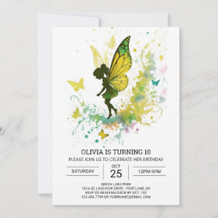 Aquarell Fairy Dream Birthday Einladung