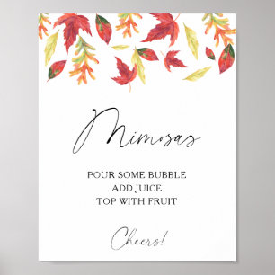 Aquarell fallende Blätter - Mimosas Poster