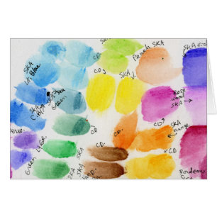 Aquarell-Farben-Farbdiagramm