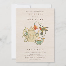 Aquarell Fecore Blumenkohl Tee Party Kinderdusche