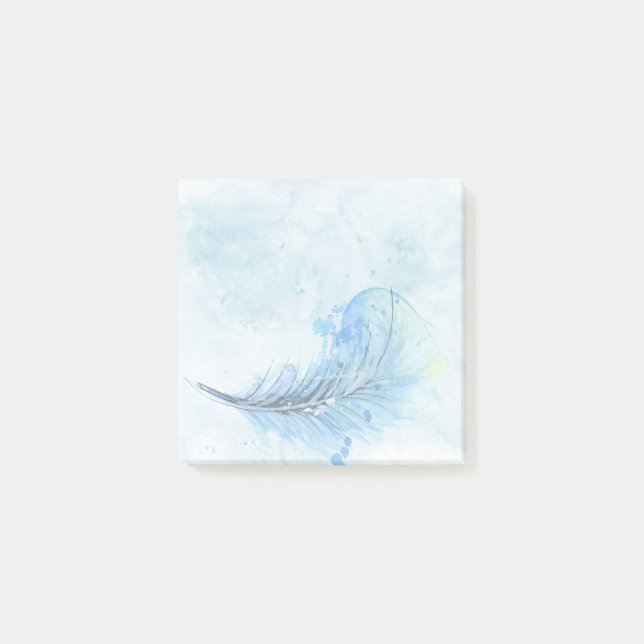 Aquarell-Feder-Post-Itanmerkungen Post-it Klebezettel (Vorderseite)