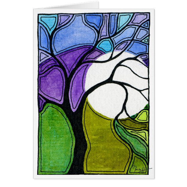 Aquarell-Federbaum (Vorne)