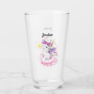 Aquarell-feenhaftes Häschen addieren Ihren Namen Glas