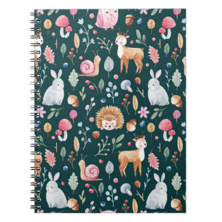 Aquarell Feenwald Kinder Muster Notizblock