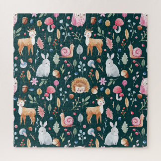 Aquarell-Feenzauberwald-Kinderpattern