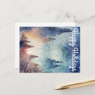 Aquarell-Feiertagspostkarte Feiertagspostkarte