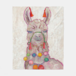 Aquarell-Festival-Lama Fleecedecke