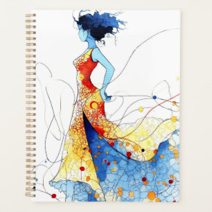 Aquarell Flamenco-Tänzerin – Freude in Bewegung #2 Planer