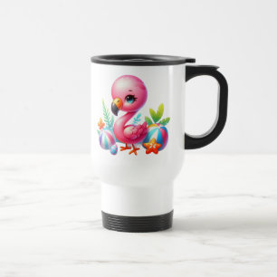 Aquarell Flamingo Clipart-95059 Reisebecher