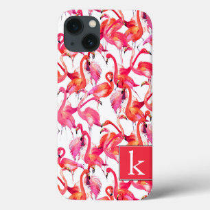 Aquarell-Flamingo in den Aquarellen addieren iPhone 13 Hülle