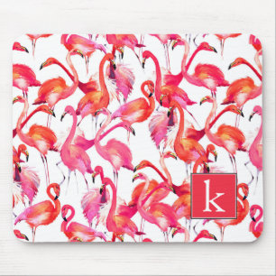 Aquarell-Flamingo in den Aquarellen addieren Mousepad