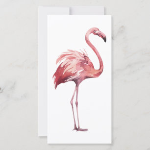 Aquarell-Flamingo-Karte Dankeskarte