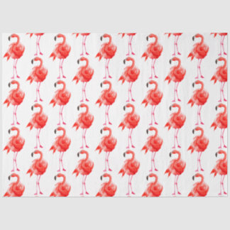 Aquarell-Flamingo-Serie Design 14 Seidenpapier