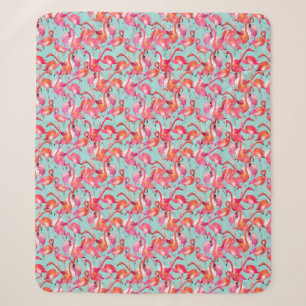 Aquarell-Flamingos erfasst Sherpadecke