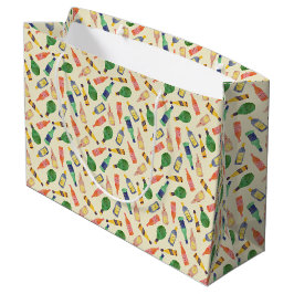 Aquarell Flasche Muster Geschenktasche Große Geschenktüte