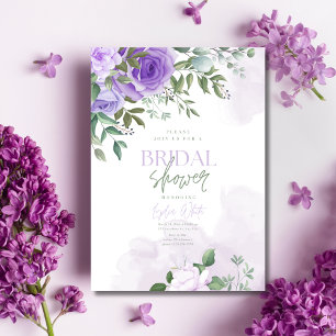 Aquarell Flieder Brautparty, Lavendel-Party Einladung