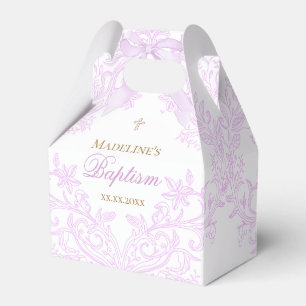 Aquarell Flieder Design Taufe Geschenkschachtel