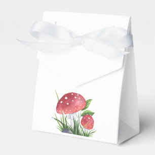 Aquarell Fliegenpilz ist auf dem Weg! Baby Shower Geschenkschachtel