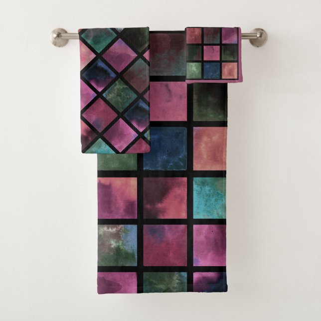 Aquarell, Fliesen Badhandtuch Set (Insitu)