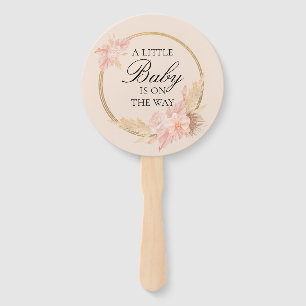 Aquarell Floral Boho Pink Babydusche Fächer