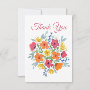 Aquarell Floral "Danke. Dankeskarte