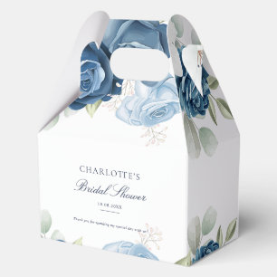 Aquarell Floral Dusty Blue Brautparty Geschenkschachtel