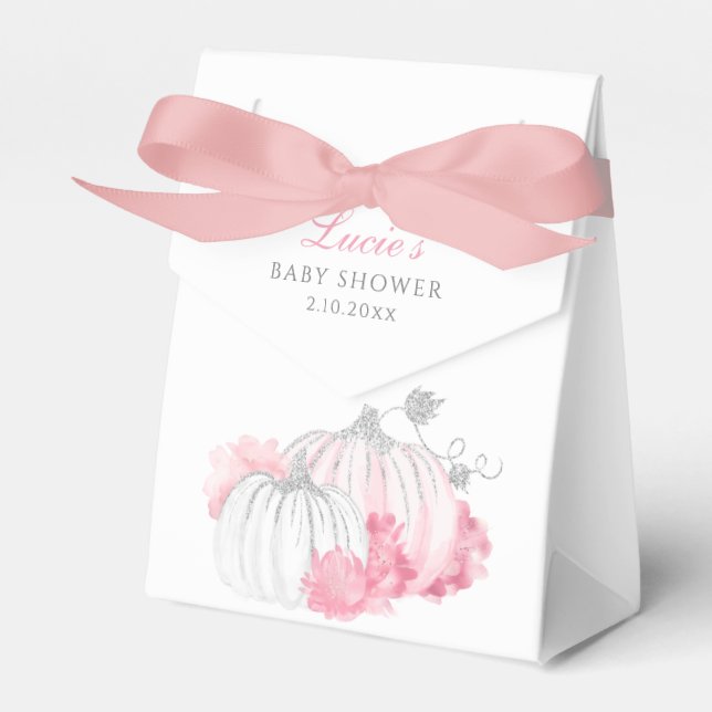 Aquarell Floral Kleine Pumpkin Fall Babydusche Geschenkschachtel (Vorderseite)