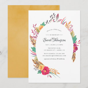 Aquarell Floral Safari Brautparty Einladung