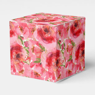 Aquarell Florale Hochzeitsdusche Quadrat  Geschenkschachtel