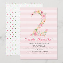 Aquarell Florals zwei zweite Geburtstage