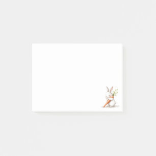 Aquarell Fluffiger Hase Karotten Liebe  Post-it Klebezettel