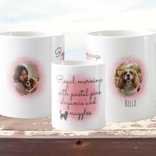 Aquarell-Foto-Tasse mit Cavalier King Charles Span Kaffeetasse